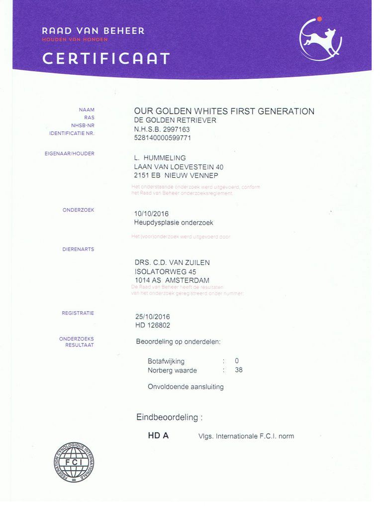 HD Certificaat Aika